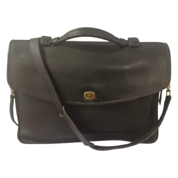 Vintage Coach Black Lexington Briefcase Messenger Satchel Bag Style #5265 - Picture 3 of 10